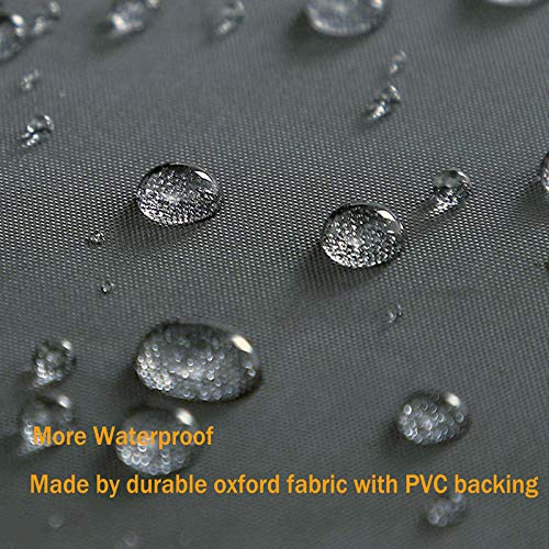 Orqihod Garden Furniture Covers Waterproof, 600D Heavy Duty Outdoor Square Table Cover with Buckle Straps, Tear-Resistant, Windproof, Grey Protec