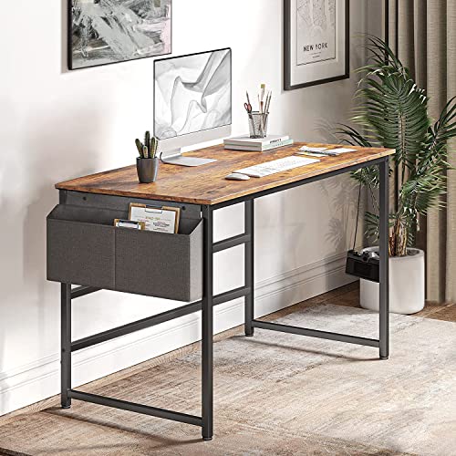 GROSSē Computer Desk 81 cm, Home Office Small Writing Study Desk, Modern Simple Style Laptop Table with Storage Bag, Simple Assembly, Industrial