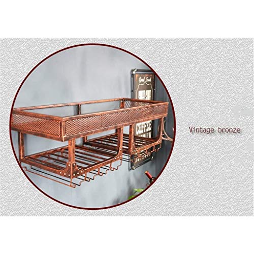 Metal Wine Rack Wall Hanging Wine Bottle Storage Rack Wine Glass Holder Wall Décor For Home Interior Champagne Stemware Goblet Organization Displ