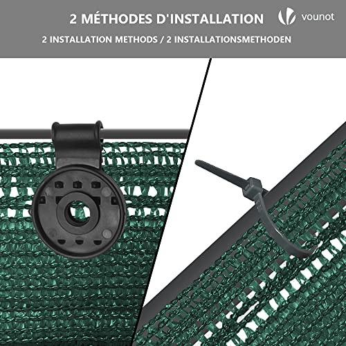 VOUNOT Privacy Netting 1×10m Garden Screening 150 g/m² HDPE Shading Net, 85% Shading Rate UV-resistant, Tear-Resistant Windbreak Fencing with Hol