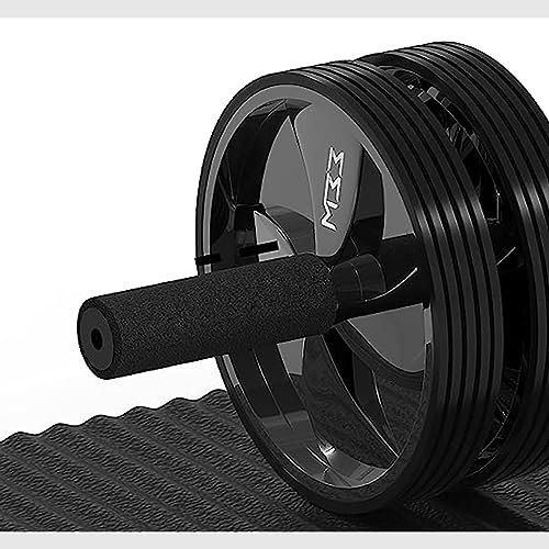 Gym Kit Equipment - Abs Roller Wheel Workout Set with Knee Pad, Push Up Handles, Skipping Rope and Resistance Band - Boost Core Strength, Enhance