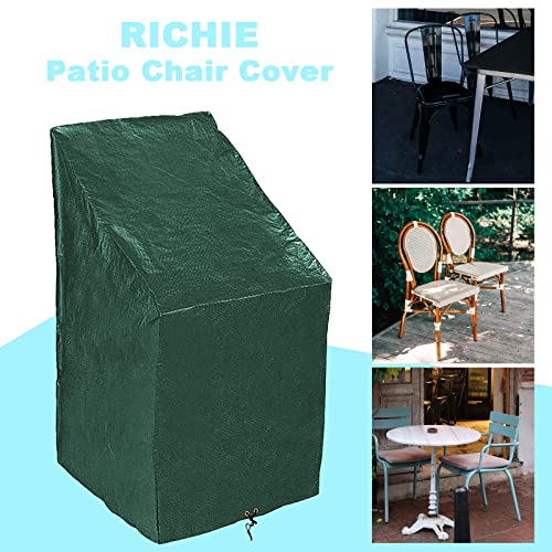 RICHIE Garden Stacking Chair Cover, Outdoor Garden Chair Covers Waterproof Reclining Chair Cover, Patio Chair Covers 68x96x110/150cm, Anti-UV All
