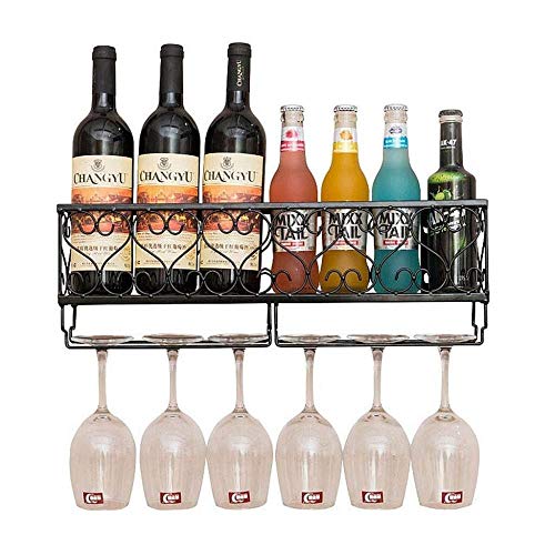 NEOCHY Wine Rack Modern Wall-Mounted Wine Bottle Display Display Home Living Room Kitchen Decoration Modern Wall-Mounted Storage Rack