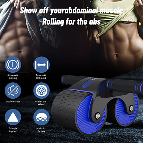 New Aabdominal Wheel, Automatic Rebound Abdominal Wheel,Wheels Roller Domestic Abdominal Exerciser, Ab Roller Wheel for Abdominal Core Strength T