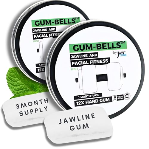 GUMBELLS™- JAW & FACE EXERCISER 12XHardGum - Trainer Kit for MEN and WOMAN – exerciser to strengthen & define your Jawline, Face, Mouth & Jawrz.
