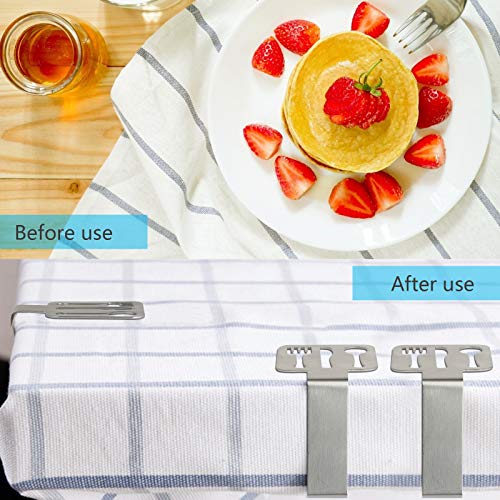 LOOPES 8Pack Table Cloth Clips Stainless Steel Tablecloth Clip Table Cover Clamps Waterproof Table Cloth Holders Tablecloth Clamps Outdoor Indoor