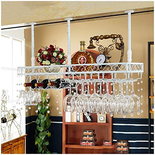 Simple Inverted Wine Rack Vintage Multi-Function Creative Living Room Display Wine Glass Holder Household Goblet Holder Adjustable Height Bar Res