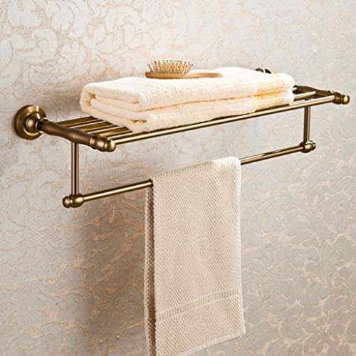 HIGOH Towel Racks,Bathroom Towel Rack Wall Mounted Towel Holder,Bathroom Accessories Aluminum Antique Towel Rack/Bar,Towel Holder Shelf,Bath Hard