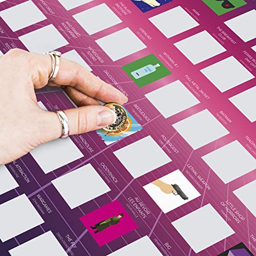 Gift Republic 80s Movies 100 Bucket List Scratch Poster ,White, 42 x 60cm