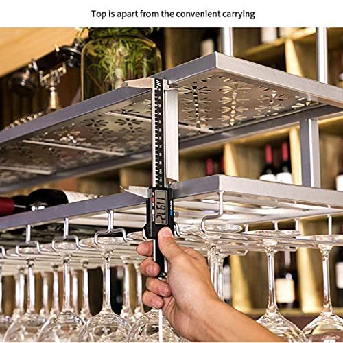 EYLINK Wine Racks,Wine Glass Rack Cabinet Holder - Wall Bottle Glass Shelf Ceiling, Wine Cabinet Barniture, Wine Storage Display Decor,60Cm