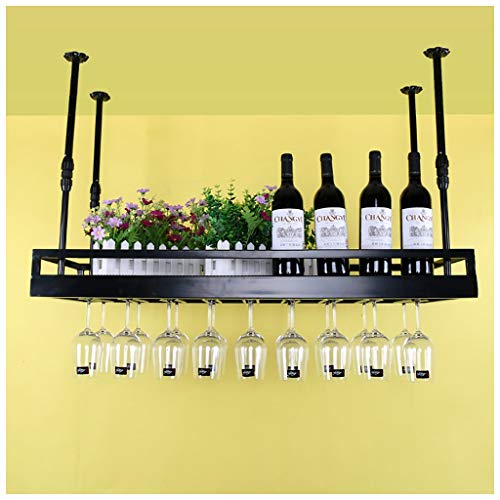 Ndustrial Retro Stylish Simplicity Wine Glass Holder Simple Inverted Display Household Kitchen Tableware Bottle Holder Adjustable Bar Floating Wi