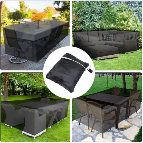 BQSHX Garden Furniture Covers, Outdoor Cube Furniture Covers Waterproof, 210D Oxford Fabric Windproof Patio Outdoor Furniture Covers for Rattan C