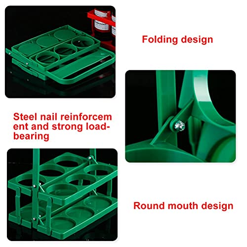 TBEONE Glass Collector Carrier Milk Bottle Holder, Foldable Wine Rack Beer Bottle Portable Wine Beer Rack Basket for Bar Outdoor Picnic Party