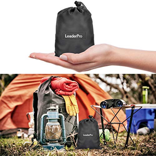 LeaderPro 10 Feet Hammock Straps (2 Pack), 3 m x 2.5 cm, Max bearing 400 kg, Camping Hammock Accessories Suspension System, with 2 Hook Carabiner