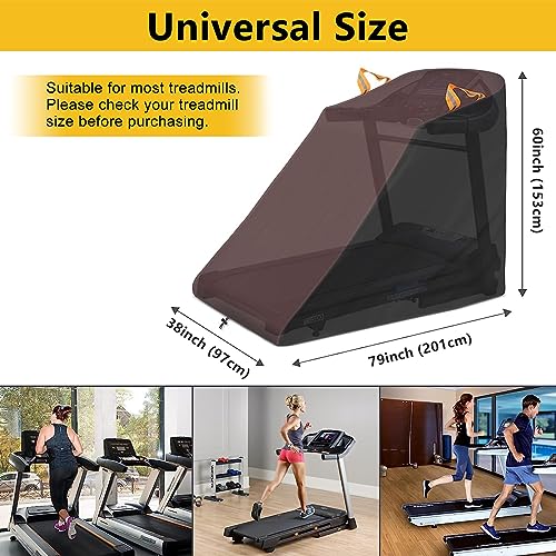 Keyless4U Treadmill Cover Waterproof Dustproof Running Machine Cover Exercise Workout Equipment Protective with Windproof Drawstring and Air Vent