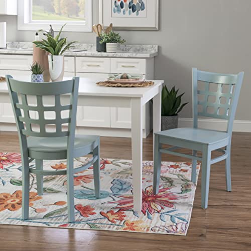 Linon Vanna Dining Side Chair, Solid Beechwood, Slate