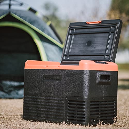 SXxingkong 42 Quart Portable Car Freezer, 12 Volt Outdoor Refrigerator Low Noise With Portable Cup Holder For Vehicles, Trucks, RVs, Camping - 12