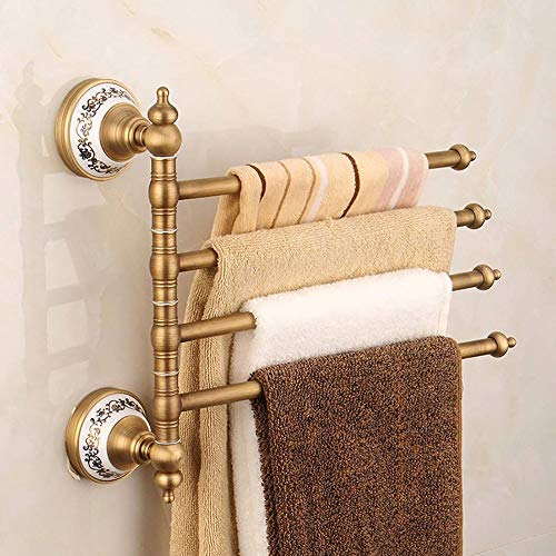 N/A Towel Bar - Bathroom Wall Mount Rack Antique Rotary Towel Rack