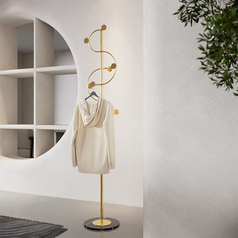 N/A Metal Entrance Hall Hanger Clothing Standing Coat Rack Floor Hats Garment Foot Rack Furniture (Color : D, Size : Light Grey)