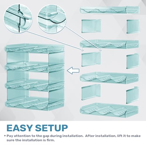 Fabspace Water Bottle Organizer, Stackable Water Bottle Holder for Kitchen Pantry, Fridge, Cabinet, Stackable Cup Holder for Wine, Water, Drink-2