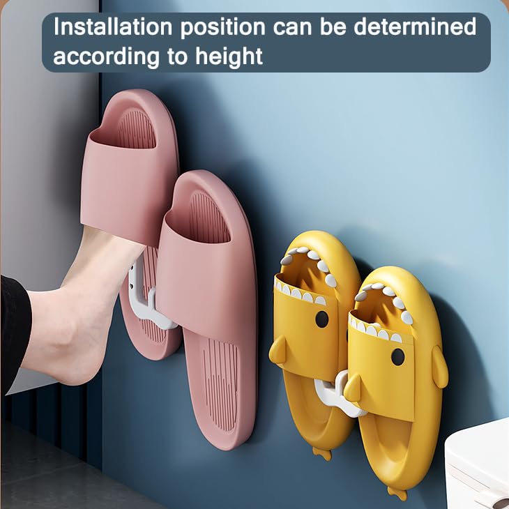 Braleto 10 Pcs Slipper holder, Wall Mounted Door Slippers Organizer Self Adhesive Slipper holder Multifunctional Slippers Organizer for Bathroom