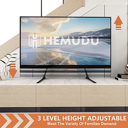 Hemudu Universal Table Top TV Stand Base VESA Pedestal Mount TV Legs for 27 inch to 55 inch LCD LED Plasma Flat Screen TVs with Cable Management