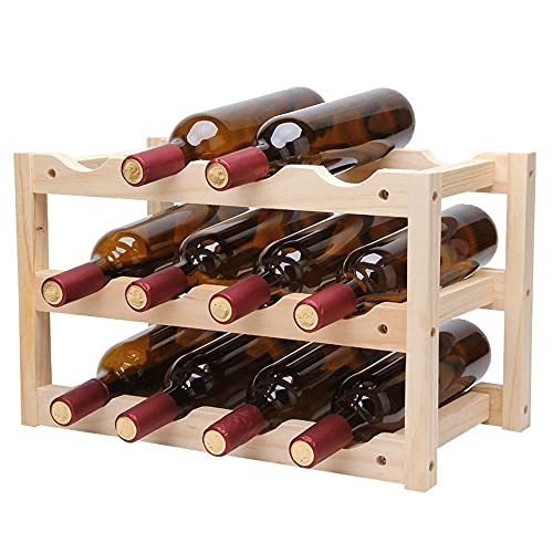 EYLINK Wine Racks, DIY Beer Holder Kitchen Bar Solid Wood Display Shelf Room Wine Cabinet Hotel Wine Bottle Rack