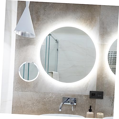 FOMIYES 2 pcs Mirror travel desk decor LED magnifying glass LED decor vanity decor dresser decor woman pu household Morrow