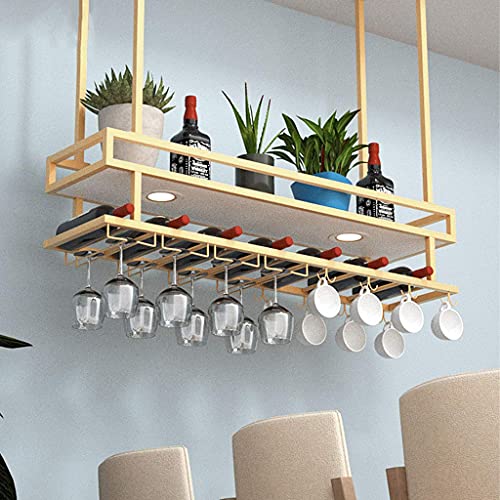 EYLINK Wine Racks,Wine Glass Rack Cabinet Holder - Wall Bottle Glass Shelf Ceiling, Wine Cabinet Barniture, Wine Storage Display