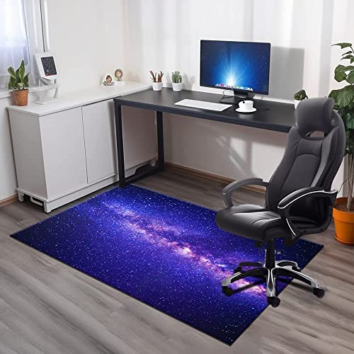 Khalidah Office Chair Mat for Hardwood & Tile Floor, 47" × 47" Computer Chair Mat for Rolling Chair, Under Desk Low-Pile Rug, Multi-Purpose Floor