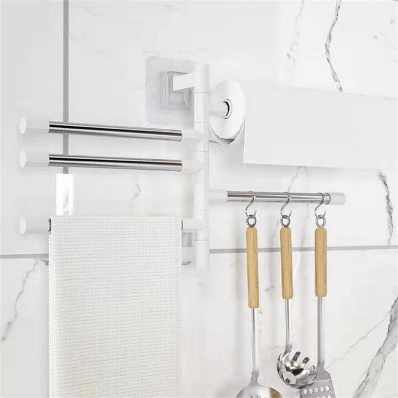 LIUZH Swivel Towel Bars Towel Rack Holder Wall Mounted Rotatable Bathroom Accessories