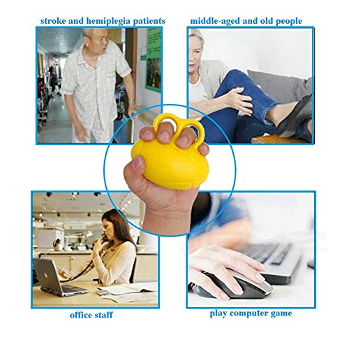 Finger Exerciser Ball, Finger Strengthener Training Silicone Squeeze Eggs, Hand Grip Strength Training, Forearm Wrist Stress Relief Ball, for Ath