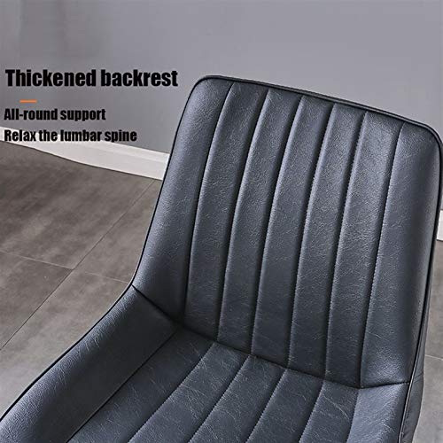 Modern Kitchen Dining Room Chairs Dining Chairs PU Leather Chairs With Black Metal Legs Seat And Backrests Kitchen Living Room Lounge Counter Cha