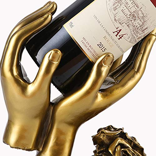 PIBM Stylish Simplicity Hand Care Styling Creative Wine Cabinet Decoration Wine Wine Rack Gold Personality Resin Home Desktop Porch Bar Table Par