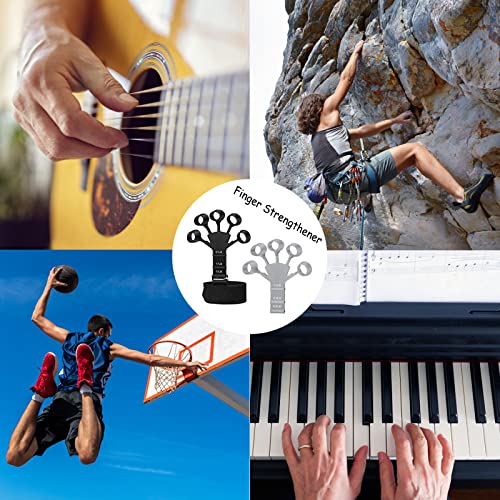 Hixideli Finger Strengthener, Strength Trainer, Finger Exerciser, 6 Resistant Level Finger Exerciser, Hand Strengthener for Strength Training, Fi