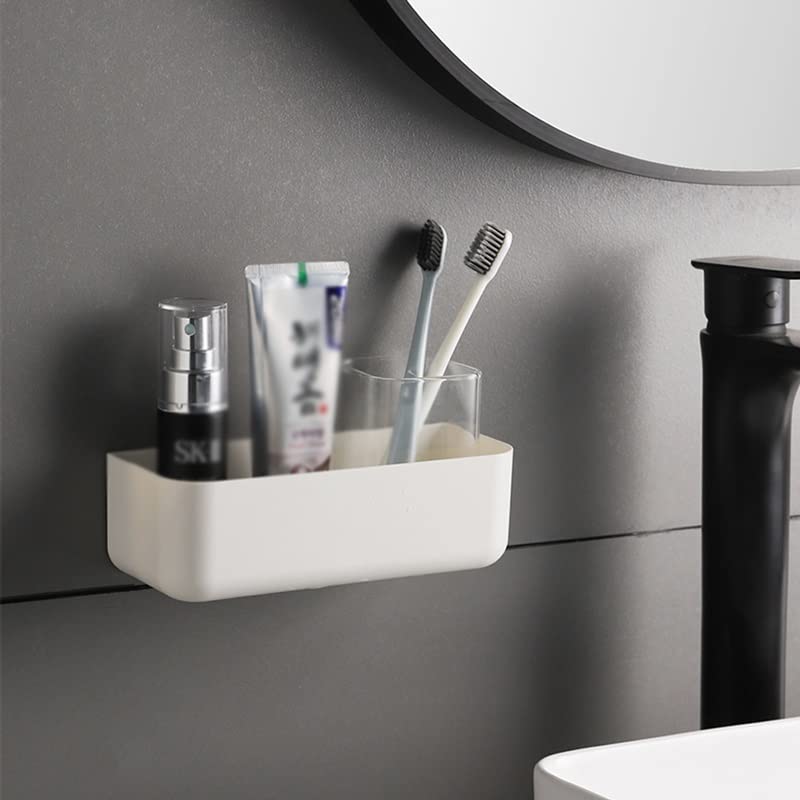 RSOCHS Wall Mounted Nail Free Toilet Shelf Bathroom Storage Rack Wall Rack Bathroom Storage Rack for Wall Shelf Organizing