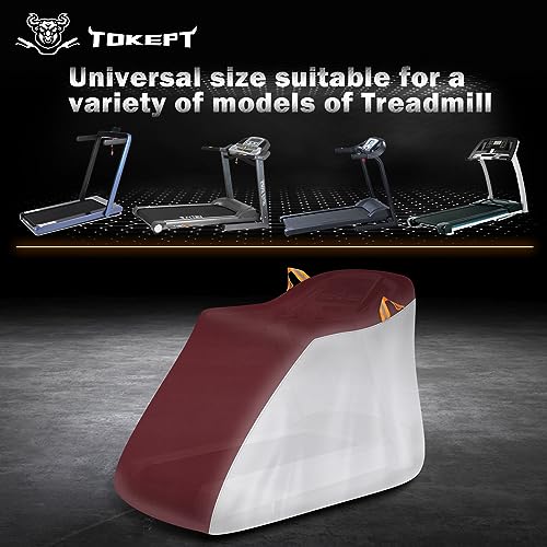 Tokept Treadmill Cover, Heavy Duty 600D Oxford Fabric Waterproof Treadmill Full Cover, Indoor Outdoor Universal Sports Fitness Equipment Treadmil