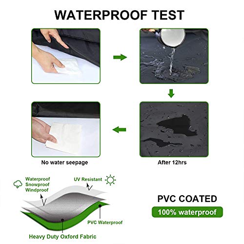 Round Garden Table Cover, Circular Patio Furniture Cover,420D Heavy Duty Oxford Waterproof Breathable Oxford Fabric Garden Furniture Cover,230 x