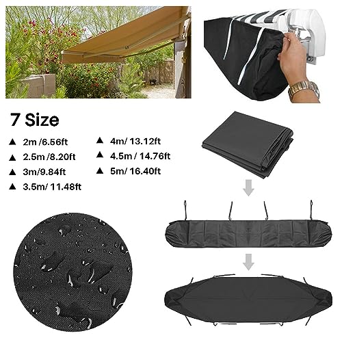 Uposao Patio Awning Cover Waterproof Replacement Awning Cover Sun Protection Dustproof Awning Storage Bag with String for Outdoor Garden Patio