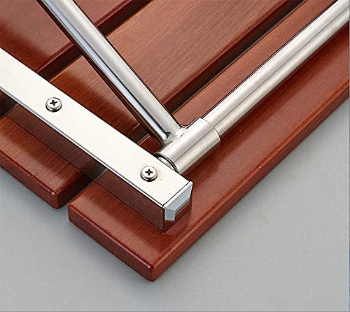 taimowei Folding Seat Shower Wall Stool Anti-Slip Bathroom Handrail, Wall Chair Bath Stool Change Shoe Bench Armrest Solid Wood Bathroom Old Man