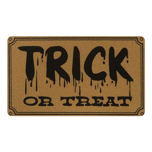 OJIA Happy Halloween Door Mat 30" x 17", Non-Slip Front Door Mat Outdoor Entrance, Non-Shedding Fall Door Mat Funny Outdoor Indoor Door Mats Porc