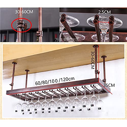 EYLINK Hanging Wine Rack, European Simple Creative Wine Rack, Home/Bar Counter/Wine Cabinet Adjustable Boom Wine Glass Holder, Upside Down Goblet