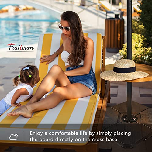 FRUITEAM Patio Cantilever Umbrella Base Weight, 4 Piece Offset Umbrella Stand Outdoor Base Water & Sand Filled, for Hanging Patio Umbrella