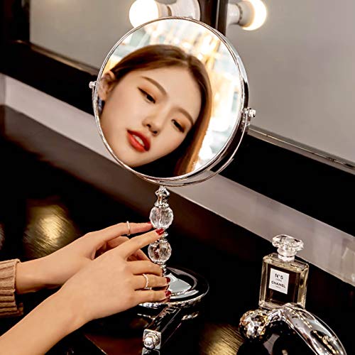 LIUZH Vanity ,Multi-angle Rotating Desktop Wall-Mounted Makeup for Bedroom Bathroom Home Shower ( Size : 33CM )