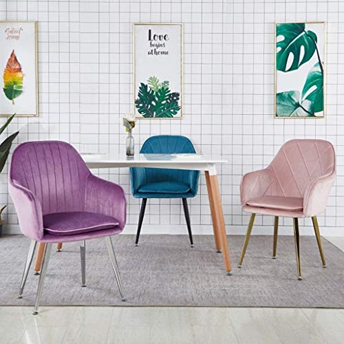 Modern Kitchen Dining Room Chairs Kitchen Dining Chairs Living Room Armchair with Metal Legs Velvet Seat And Backrests Kitchen Living Room Lounge