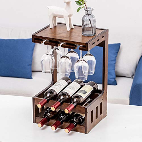 MGWYE Wine Rack Creative Non-solid Wood Wine Rack Home Wall Hanging Wine Glass Rack Hanging Rack Bar Can Hang Wine Glass Rack