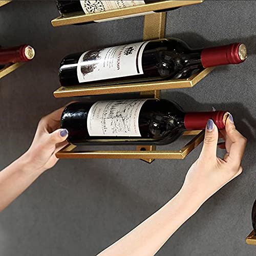 KEppd Wine Rack Wall Mounted - Wall Mounted Wine Rack, Modern Decorative Wall Mounted Wine Bottle Holder for Bathroom Towels, Wash Clothes Kitche