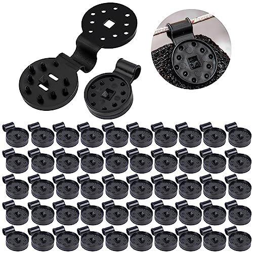 Jogoico 100pcs Shade Cloth Plastic Clips, Reusable Lock Grip for Sunshade Net, Windproof Garden Shade Net Clip for Tent Shelters Fixing, Greenhou