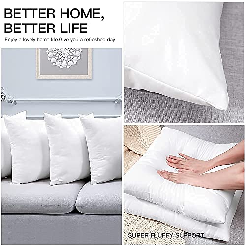 JOTOM Outdoor Cushion Inserts 45x45cm Waterproof Premium Cushion Inner Pads 18"x18" Pillow Filling Set of 4 Decorative Square Pillow Inserts Sofa