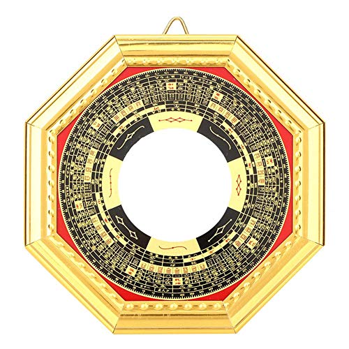 Pssopp Bagua Mirror, Traditional Chinese Feng Shui Mirror Convex Concave Mirror Exorcism Amulet Magic Mirror Protection Lucky Craft Art Taoism De